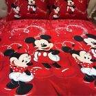 100  Cotton Reversible  Mickey Mouse Couples Duvet Cover 2pcs Bedding Set Twin