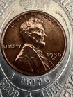 1950-d Lincoln   s New Salem Il  Good Luck Encased Lincoln Cent