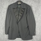 Brooks Brothers 346 Tuxedo Suit Mens 37 Black Peak Lapel Single Button Vintage
