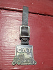 Vintage Cat Caterpillar 12e Motor Road Grader Leavens Watch Fob With Black Strap