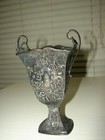 Antique Victorian Gorgeous Silver Plate Footed Urn Basket Dutch Scene