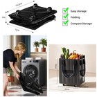 Rolling Tote Reusable Foldable Shopping Bag 60l Trolley Storage Zipper Closure