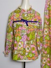 Vtg Gaymode Women s 1960s Multicolors Geometric Print Loungewear Footie Pajamas