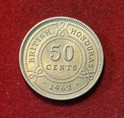 British Honduras 50 Cents 1962 Bu Copper-nickel Coin Km 28 T6775b