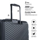 Travelhouse 3 Piece Hardshell Luggage Set Hardside Lightweight Suitcase Black