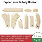 Brio World 33402 Expansion Pack Intermediate   Wooden Train Tracks 16 Pcs