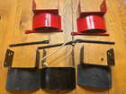 5  Metal Jump Cups With Pins   - 2  Red   3 Black - Used