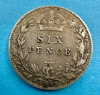 1903 Great Britain Silver Sixpence   Edward Vii   Not Common