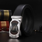 Leather Automatic Buckle Business Casual Belt - Black Alloy - Versatile Stylish