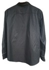 Victorious Mens Black Long Sleeve Metal Button Silver Zip Accents Large Vintage 