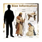 3 Pcs Metal Outdoor Nativity Scene Set Large 48 9  Tall Holy Family Outdoor D   
