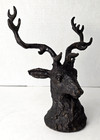Vintage Dept  56 Stag Deer Head Bronzed Metal