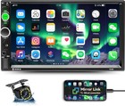 7   2 Din Double Car Stereo Radio Mp5 Player Bluetooth Touch Screen Swc With Cam