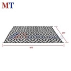 6x9 Ft Outdoor Rug Outdoor Indoor Rv Mat Carpet For Patio Backyard Black   White