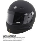 Speedway Motors Sa2020 Side Air Racing Helmet  Flat Black  Small