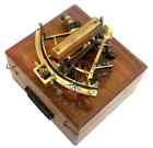 Henry Barrow   Co  London 8  Brass Ship Sextant German Sextant With Hardwood Box