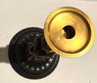 Vintage French Empire Gilt Brass  Bronze   Black Onyx Style Candlestick