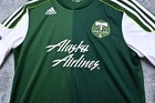 Portland Timbers Alaska Airlines Adidas Climacool Soccer Jersey Size L Mls