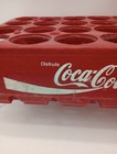 Vintage Spanish Disfrute Coca Cola 24 Bottle Crate Red Heavy Rounded Plastic 