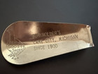 Vintage Red Goose Shoes Metal Shoe Horn Burkholder s Lake City Mich Michigan