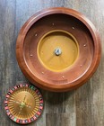 20 Inch Professional Wooden Roulette Wheel  Large Size Solid Wood Casino Read