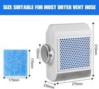 3-in-1 Indoor Dryer Vent Kit  Upgraded Stainless Steel Screen With 5pcs Polyeste