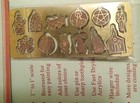 Vtg Dollhouse Miniature Clare Bell Brass Set Of Christmas Ornaments  1723 - Nos