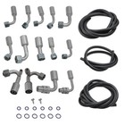 A c Air Conditioning Ext Length Hoses Fittings O-rings Universal Kit  6  8  10