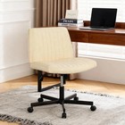 Swivel Criss Cross Legged Chair W  Wheels  Height Adjustable  Home Office Chair