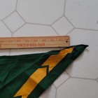 Vintage Bsa Boy Scouts Green   Gold Neckerchief Scarf With Bsa Emblem