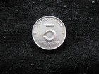 Small Aluminum Old World Coin East Germany Ddr 5 Pfennig 1952 Km6  80 