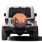  Desert Sunset Cactus Spare Tire Cover Dust-proof Wheel Tire Cover Fit 