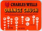 Vtg Charles Wells Orange Crush Soft Drink 170ml Soda Bottle Paper Label C33
