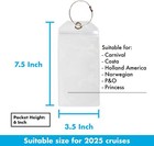 Cruise Tags - Ship Luggage Etag Holder 4 Tag Holders  Clear 