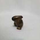 Vintage Antique Brass Bronze Rabbit Desk Decor Figurine Statue