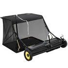 Tow Behind Lawn Sweeper 50  26cu ft Large Capacity Heavy Duty Leaf grass Collect
