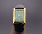 Vintage Seiko Slim Green Dial Gentlemen s Quartz  Wrist Watch - Free Shipping