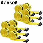 10pcs 4 x30  Winch Straps Yellow W flat Hook  Wll 5400 Flatbed Tie Down Strap