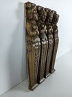 4 Pieces Antique French Carved Wood Reclaimed Architectural Trim Pediments Salva