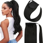 Real Human Hair Ponytail Hair Extensions Wrap Around Clip In Magic Pony Tail New