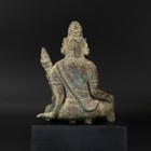 Ancient Southeast Asian Art Bronze Seated Bodhisattva Statue 8 7 X 5 6cm 149gram
