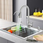 21 7 In Kitchen Sink Stainless Steel Single Bowl Sink W pulldown Faucet Drop In