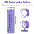 4pcs 3 7v 3000mah Rechargeable Batteries High Capacity Li-ion With Top Batteries