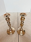 Vintage Silver Plate Candlesticks Pair India Ornate Baluster Taper Epns 9 5   