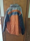 Harley Davidson Orange Black Nylon Lined Hooded Rain Riding Men   s Large