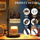Dmboss Candle Warmer Lamp Timer Dimmer Adjustable Height 2 Bulbs Crystal Candle