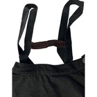 Vintage Circle Skirt W  Suspenders Folk Dance Dirndl Black Corduroy Red Trim