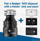 New  Insinkerator Badger 500  1 2 Hp Continuous Feed Kitchen Garbage Disposal