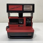 Vintage Polaroid Cool Cam 600 Instant Film Camera Red Black Tested Powers On