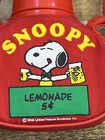 Vtg Snoopy Water Bottle Canteen Vintage Zip Red Carry Bag With Strap Excellent  